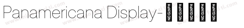 Panamericana Display字体转换